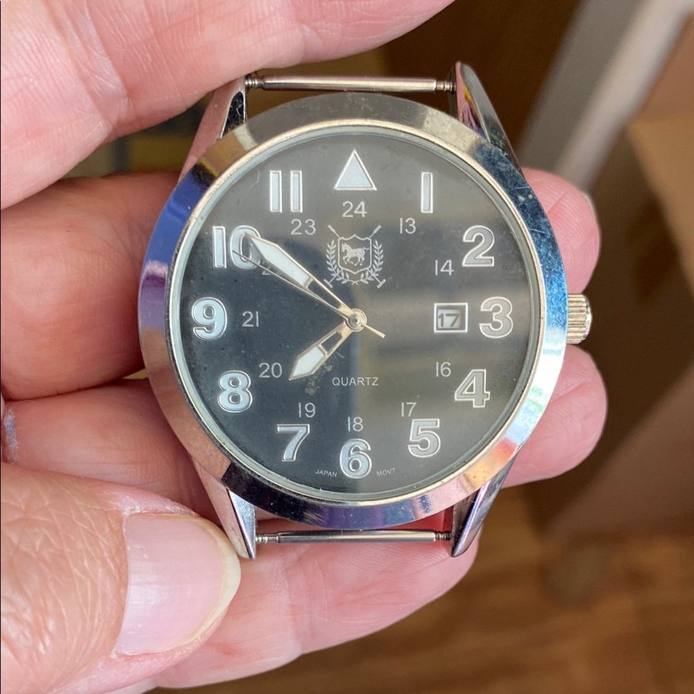 Silver Quartz Analog Watch polo?